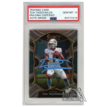 Tua Tagovailoa 2020 Panini Select Concourse Autograph RC Card #45 PSA/DNA 10 (Light Blue)