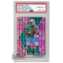 Tua Tagovailoa 2020 Panini Mosaic Camo Pink Autograph RC Card #203 PSA/DNA 10 (Light Blue)