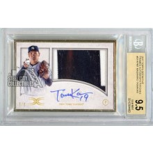 Masahiro Tanaka 2017 Topps Definitive Framed Patch Autograph Card #DFAP-MT 5/5 BGS 9.5