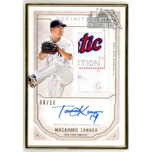 Masahiro Tanaka 2019 Topps Definitive Framed Patch Autograph Card #FAC-MT 06/10