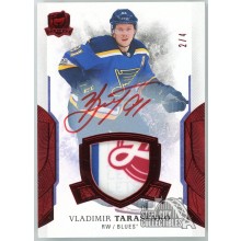 Vladimir Tarasenko 2017-18 Upper Deck The Cup Tag Patch Autograph Card #72 2/4