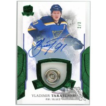 Vladimir Tarasenko 2017-18 Upper Deck The Cup Green Game-Used Button Auto 2/3