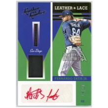 Fernando Tatis Jr. 2019 Panini Leather & Lumber Leather & Lace Gold RPA 18/20