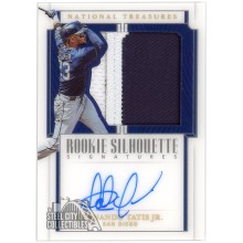Fernando Tatis Jr 2019 Panini National Treasures Rookie Silhouette Patch Autograph Card #RSS-FT 13/15