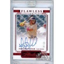 Fernando Tatis Jr. 2021 Panini Flawless Performances Ruby Autograph Card 05/10