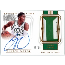 Jayson Tatum 2017-18 Panini National Treasures Clutch Factor Rookie Patch Autograph Card #CF-JTT 23/25