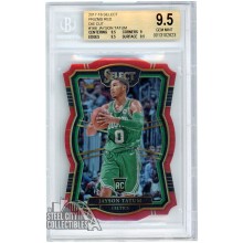 Jayson Tatum 2017-18 Panini Select Premier Level Red Die-Cut Rookie Card #166 003/135 BGS 9.5