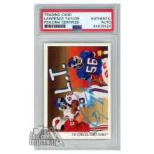 Lawrence Taylor 1991 Upper Deck Checklist Autograph Card #87 PSA/DNA (Light Blue)