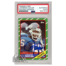 Lawrence Taylor 1986 Topps Autograph Card #151 PSA/DNA