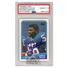Lawrence Taylor 1988 Topps Autograph Card #285 PSA/DNA 10
