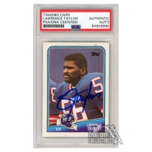 Lawrence Taylor 1988 Topps Autograph Card #285 PSA/DNA