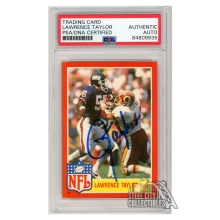 Lawrence Taylor 1985 Topps Star Set Autograph Card #11 PSA/DNA
