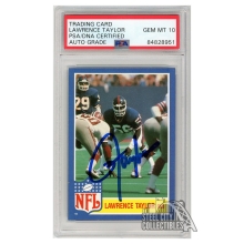 Lawrence Taylor 1984 Topps Star Set Autograph Card #11 PSA/DNA 10