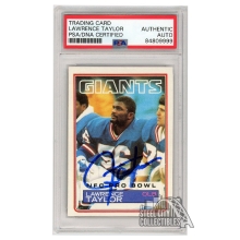 Lawrence Taylor 1983 Topps Autograph Card #133 PSA/DNA