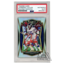 Lawrence Taylor 2020 Panini Select Premier Level Silver Autograph Card #110 PSA/DNA (Red)