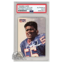 Lawrence Taylor 1991 Pro Set Autograph Card #394 PSA/DNA (White)