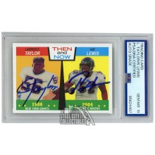 Ray Lewis Lawrence Taylor 2005 Heritage Then and Now Dual Auto #TN8 PSA/DNA 10
