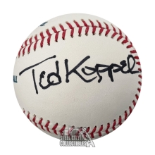 Ted Koppel Autographed Rawlings Baseball - BAS LOA
