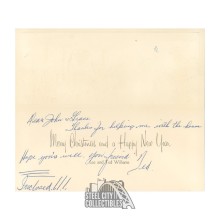 Ted Williams Autographed 1961 Christmas Card - PSA/DNA