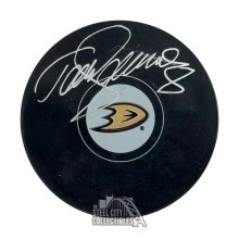 Teemu Selanne Autographed Anaheim Ducks Logo Hockey Puck - BAS