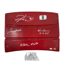 Pittsburgh Steelers SB MVPs Autographed Three River Stadium Seatback - JSA LOA (Seat 8)