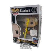 Terry Bradshaw Autographed Pittsburgh Steelers Funko Pop - BAS (Smeared Auto)