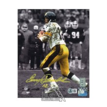 Terry Bradshaw Autographed Pittsburgh 8x10 Football Photo - BAS (Yellow Ink)