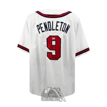 Terry Pendleton 91 NL MVP Autographed Atlanta Custom White Baseball Jersey - BAS