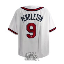Terry Pendleton Autographed Atlanta Custom White Baseball Jersey - BAS