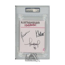 Kim, Khloe, & Kourtney Kardashian Autographed Cut Signature - PSA/DNA