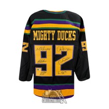 The Mighty Ducks Autographed Cast Signed Black Hockey Jersey - BAS (6 Sigs)