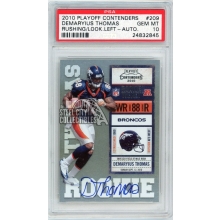 Demaryius Thomas 2010 Playoff Contenders Rookie Autograph Card #209 PSA 10