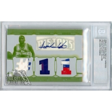 Isiah Thomas 2006-07 Topps Triple Threads White Whale Patch Autograph Printing Plate Card #WWRA-63 1/1