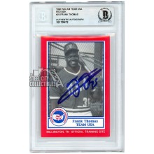Frank Thomas 1990 Pan Am Team USA Red Box Rookie Autograph Card #23 BAS