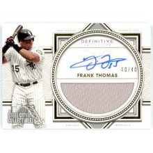 Frank Thomas 2022 Topps Definitive Collection Patch Auto Card #DARC-FT2 40/40