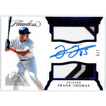Frank Thomas 2019 Panini Flawless Greats Sapphire Patch Autograph Card 5/7