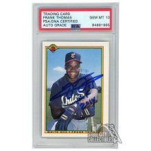 Frank Thomas 1990 Bowman "HOF 2014" Autograph Rookie Card #320 PSA/DNA 10