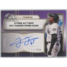 Frank Thomas 2021 Topps Definitive Collection Purple Autograph Card #LAC-FT 3/5