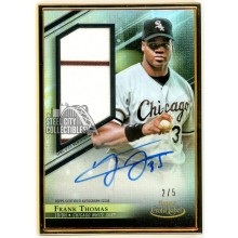 Frank Thomas 2021 Topps Gold Label Golden Greats Framed Dual Patch Auto Card 2/5