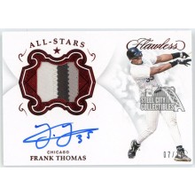 Frank Thomas 2019 Panini Flawless All-Stars Ruby Patch Autograph Card #AS-FT 7/10