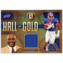 Thurman Thomas 2021 Panini Gold Standard Patch Card 028/149 (Crease)