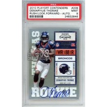 Demaryius Thomas 2010 Playoff Contenders Rushing Looking Forward Rookie Autograph Card #209 PSA 9 (846)