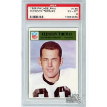Clendon Thomas 1966 Philadelphia Football Card #155 PSA 6 EX-MT