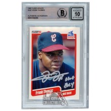 Frank Thomas 1990 Fleer Update Autograph "HOF 2014" Rookie Card #U-87 BAS 10 (Silver)