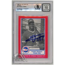 Frank Thomas 1990 Pan Am Team USA Red BDK Autograph Rookie Card #23 BAS 10
