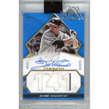 Jim Thome 2022 Topps Luminaries Hit Kings Blue Jersey Autograph Card #HKAR-JT 4/10