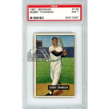 Bobby Thomson 1951 Bowman Baseball Card #126 PSA 7