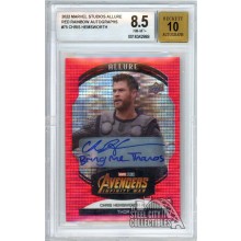 Chris Hemsworth Thor 2022 Marvel Allure Red Rainbow "Bring Me Thanos" Autograph Card #75 BGS 8.5