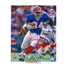 Thurman Thomas Autographed Buffalo 8x10 Football Photo - BAS (Blue Jersey)