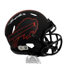 Thurman Thomas Autographed Buffalo Bills Eclipse Mini Football Helmet - BAS
